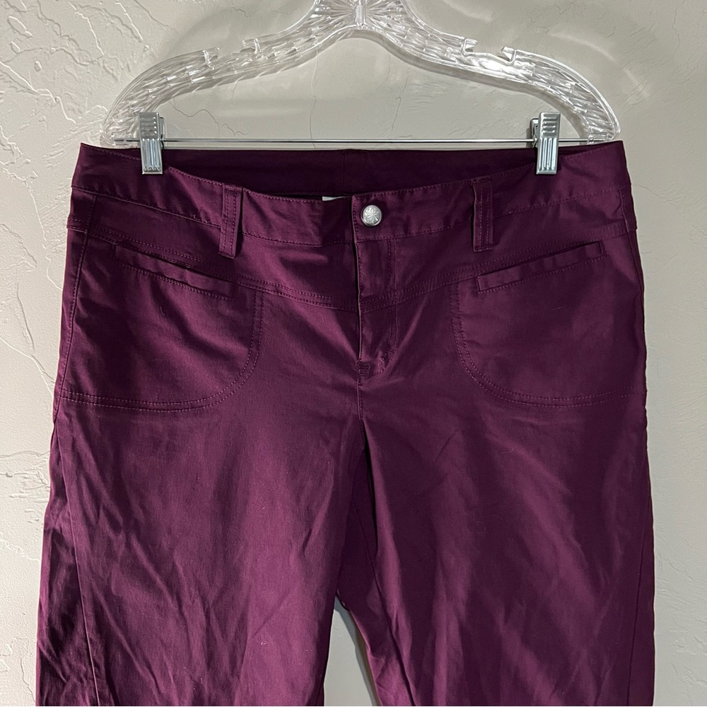Athleta Burgundy Dipper Boot Cut Low Rise Athletic Outdoor Cargo Utility Pants - Picture 3 of 11